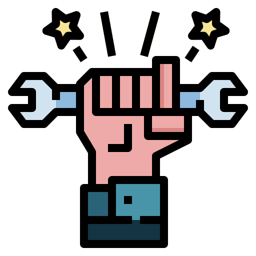 Union labor day empowerment wrench icon
