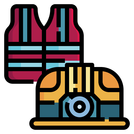 Vest hard hat protection vest icon