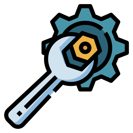 Wrench technics fix nuts icon