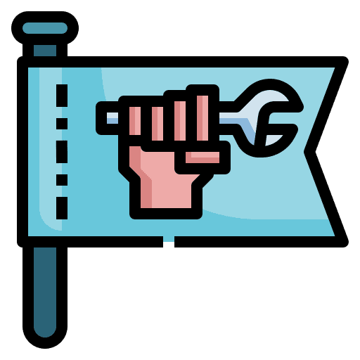 Labour day worker labor day flags icon