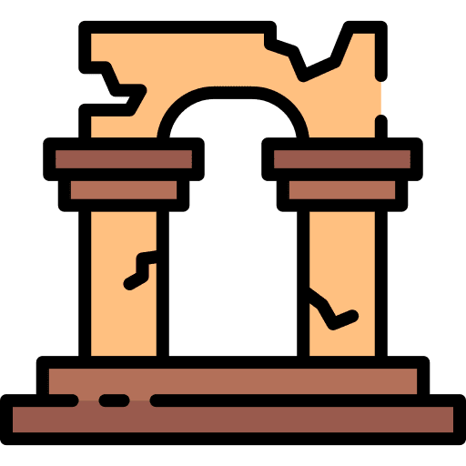 Ancient greece ruins column antique icon