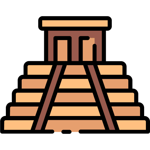 Chichen itza pyramid maya pyramid landmark icon