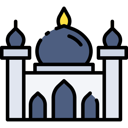 Mosque architecture and city eid al fitr mosques icon