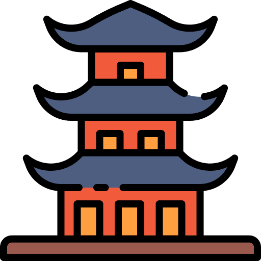 Pagoda monument building japan icon
