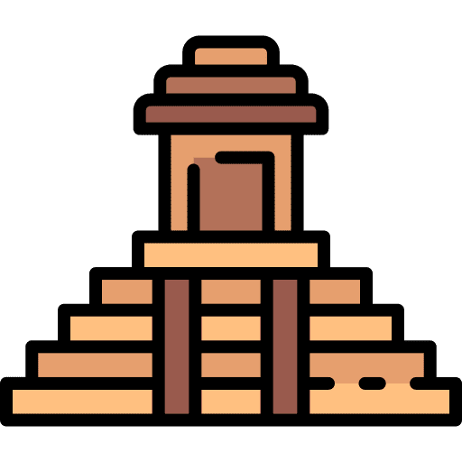 Tikal mayan architecture and city guatemala icon