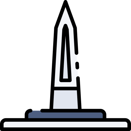 Obelisk architecture and city monument architectonic icon