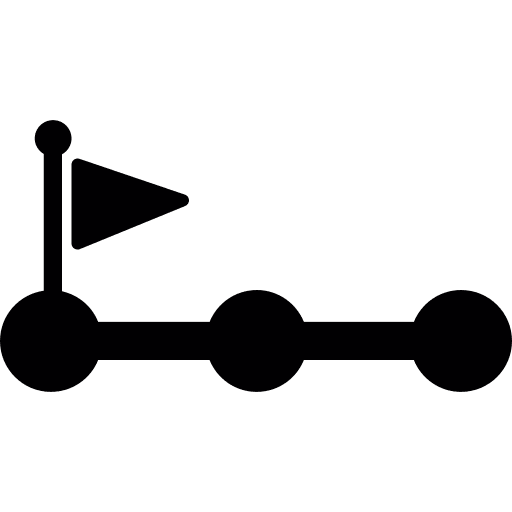 Location trajectory breadcrumb process icon