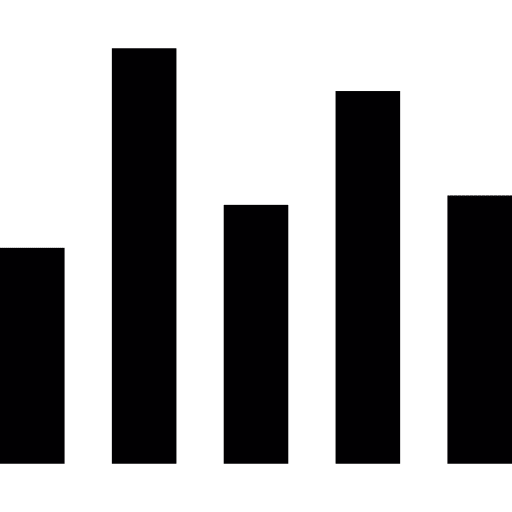 Bar graph statistical chart bar graph line bars icon