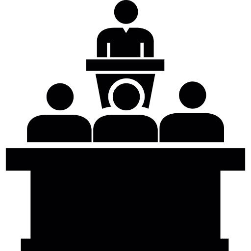 University classroom teacher class icon