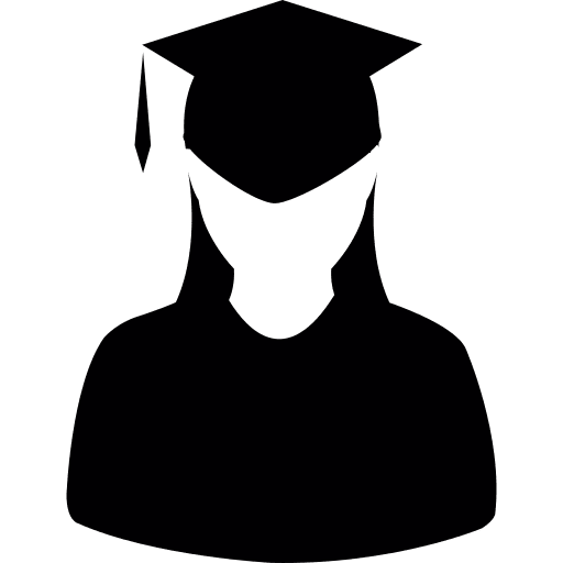 Woman woman graduation student icon