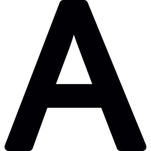 Capital a capital a vowel interface icon