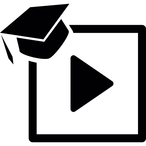 Educational video education school supplies video play icon