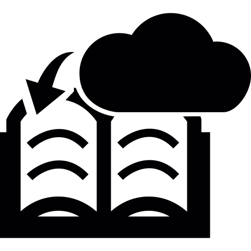 Cloud cloud storage cloud book icon