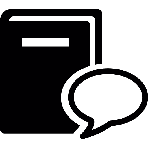 Book speak talk book icon