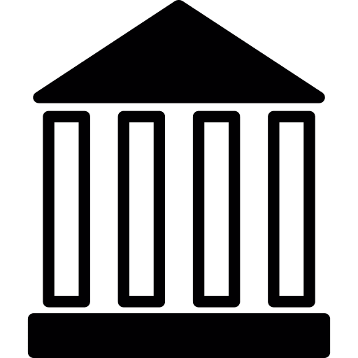 Museum columns museum temple icon