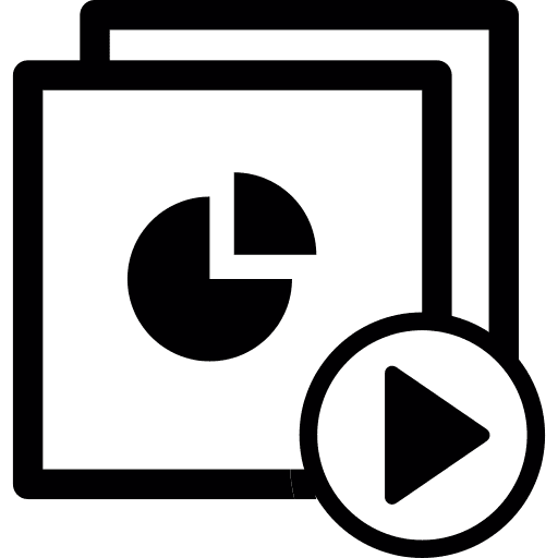 Play chart player presentation icon