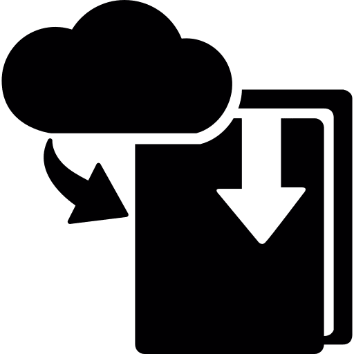 Book book cloud storage ebook icon