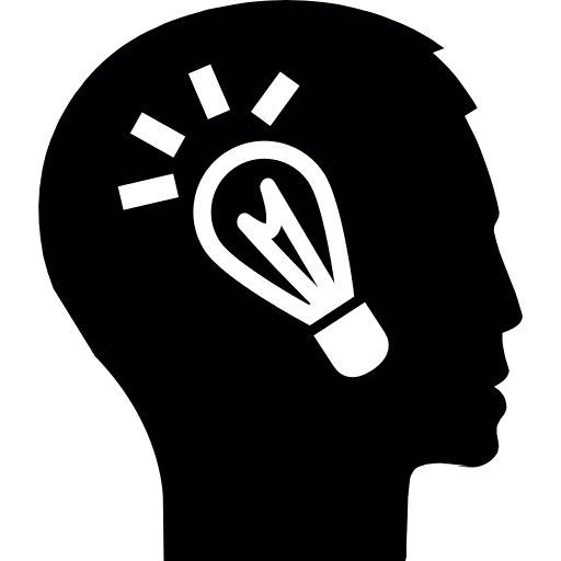 Bulb idea consideration thought icon