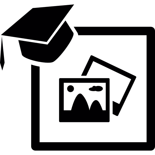 Photo graduating photo graduation icon