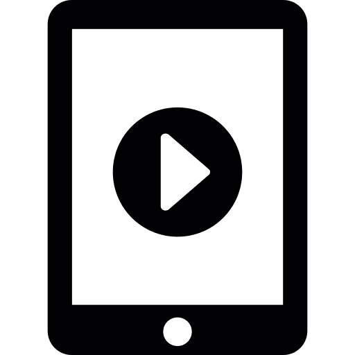 Play video tablet player icon