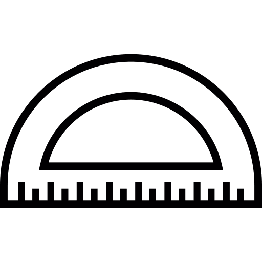 Protractor mathematics protractor school materials icon