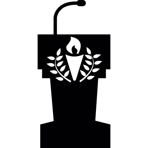 Stage speech business stage icon