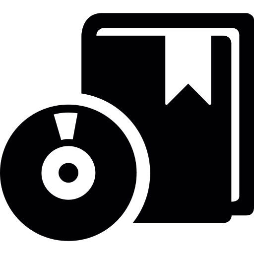 Book digital audiobook disc icon