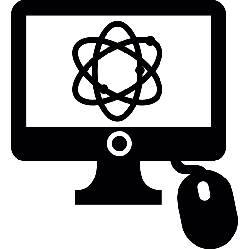 Computer atomic computer web icon