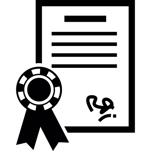 Award diploma seal stamp icon