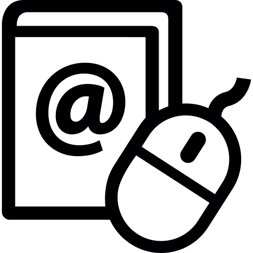 Book email book mouse icon