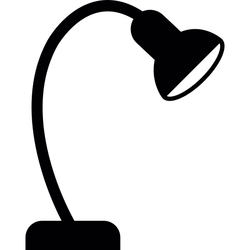 Bulb lamp light desk icon