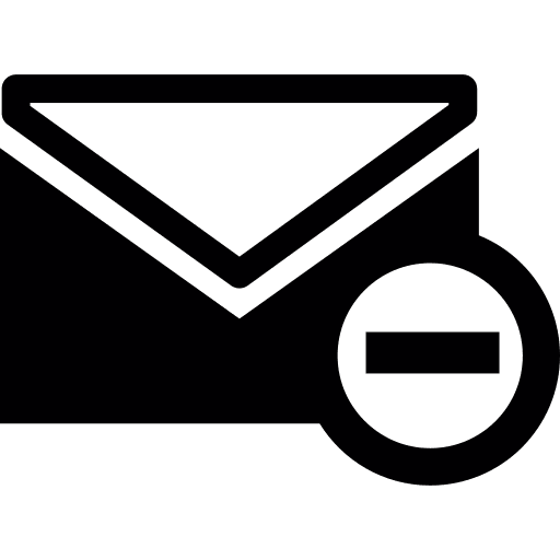 Delete message unsubscribe remove icon