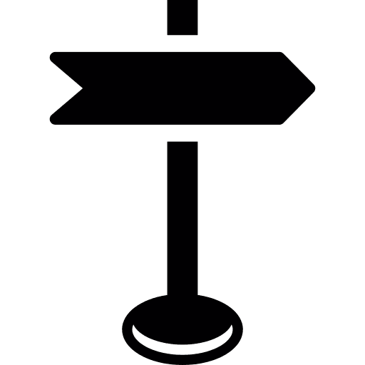 Directional sign address street direction icon