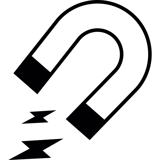 Electromagnet magnet poles magnetic icon