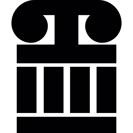 Greek column buildings pillar icon