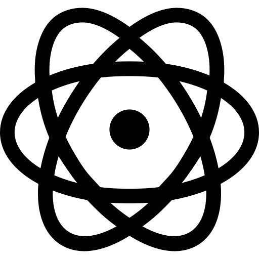 Science education nucleus orbital icon