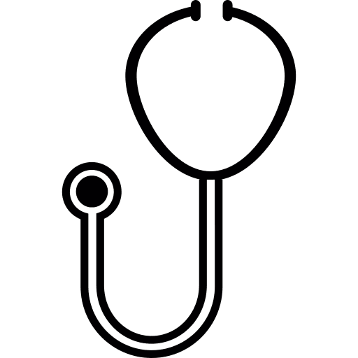 Doctor diagnostic medical stethoscope icon