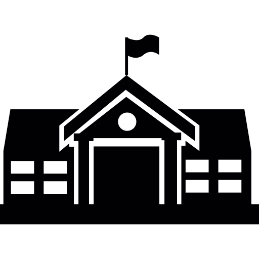 Old school classroom school buildings icon