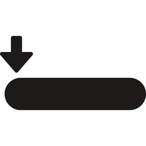 Alignment down arrow aligned alignment icon