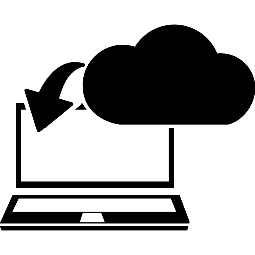 Computer download networking cloud icon