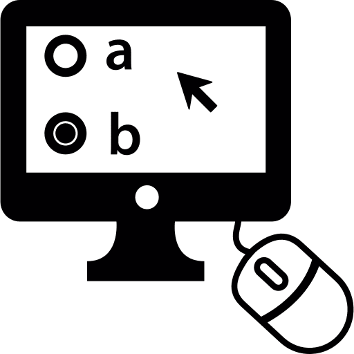 Online test networking online computer icon