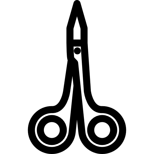 Manicure scissors cutting tool cut icon