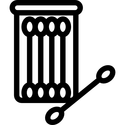 Cotton swabs cosmetics bathroom hygienic icon