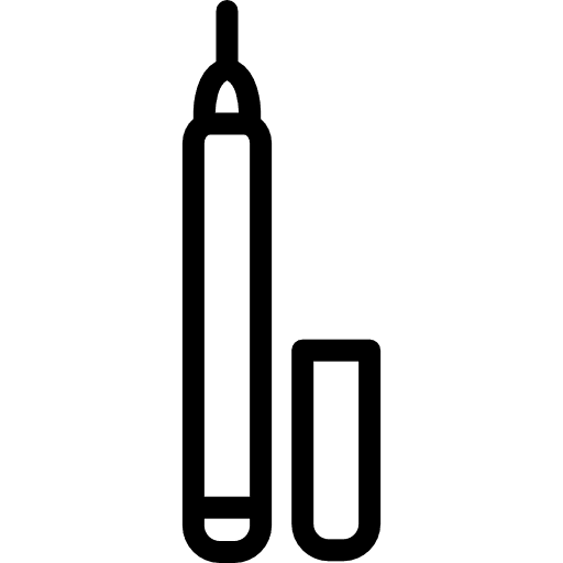 Eyeliner cosmetics femenine accessory icon