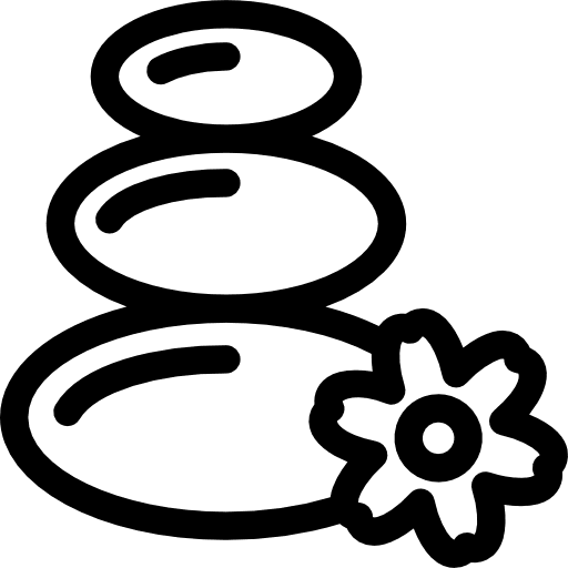Hot stone massage massages stones relaxation icon