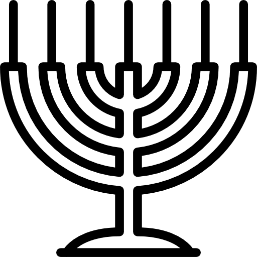 Big menorah hebrew shapes religion icon
