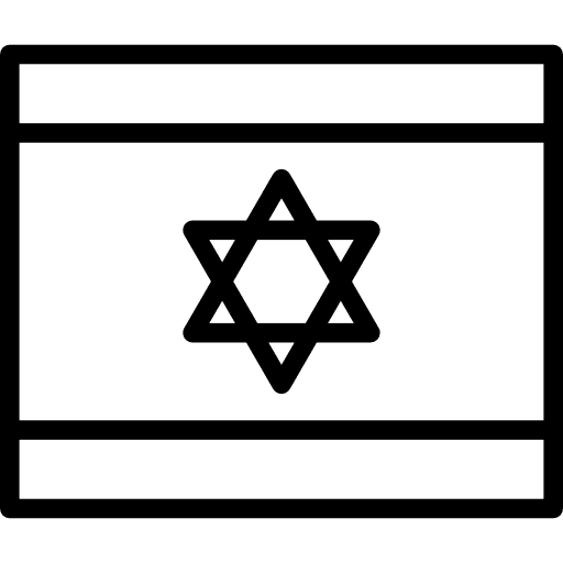 Israel flag hebrew jewish maps and flags icon