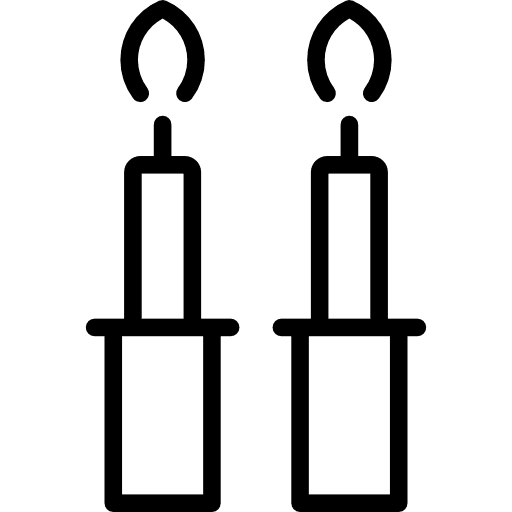 Jewish candles religion israel judaism icon