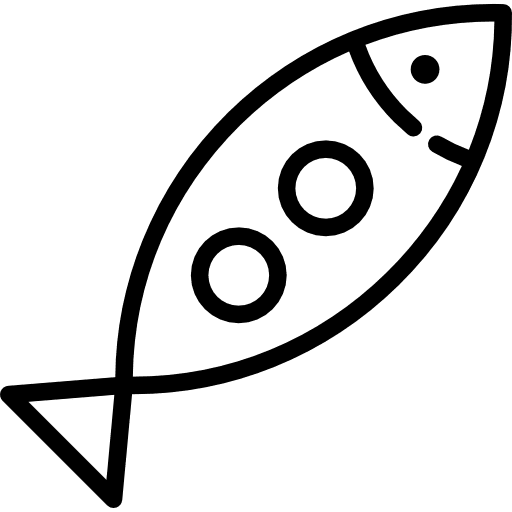 Inclined fish fishes food diet icon