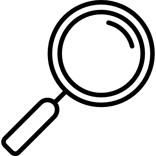 Magnifiying glass searcher detective magnifiying glass icon